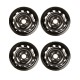 Juego de Rines Acero 13x5 Negro Chevy 1.4l 1994-2012
