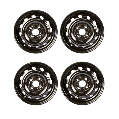 Juego de Rines Acero 13x5 Negro Chevy 1.4l 1994-2012