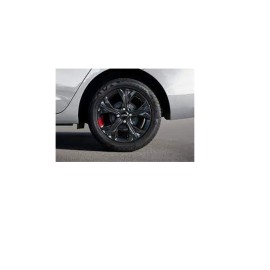 Rin De Aluminio De 16" Negro Con Detalles En Rojo Onix 2021